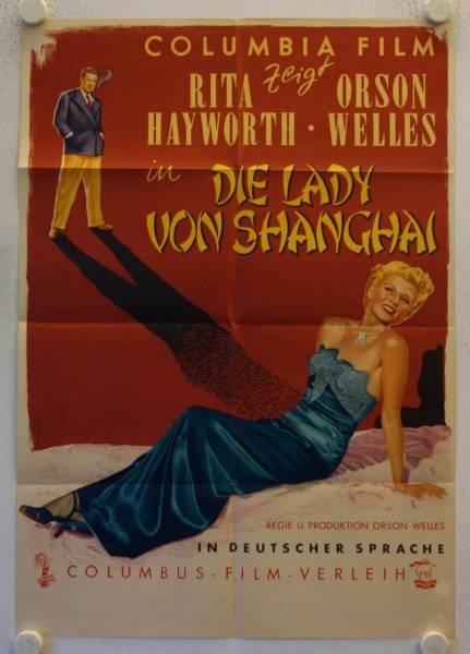 Die Lady von Shanghai originales deutsches Filmplakat